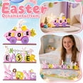 thumbnail image 2 of Easter Decorations Wooden Rejoice Bunny Sign 5.9 Inch Tabletop Display for Home, Easter Decor Painted Egg Letter Block for Pascua Accent, 2 of 7