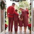 thumbnail image 4 of Nibbcoa Christmas Family Pajamas Matching Set, Long Sleeve Top with Pants Plaid Loungewear, 4 of 8