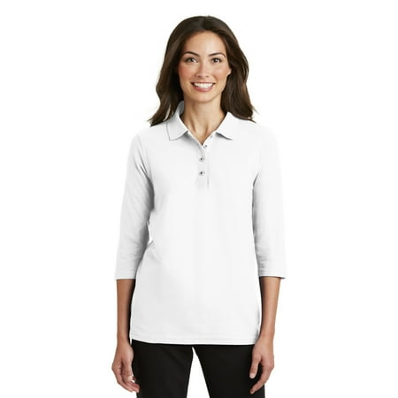 polo sleeve silk touch authority port l562 ladies shirt polos pique knits sanmar apparelchoice