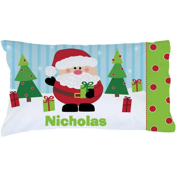 Personalized Santa Christmas Pillowcase