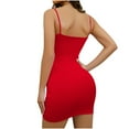 thumbnail image 4 of IROINNID Women's Sheath Dress Casuals Sleeveless Sexy Hollow Out Slim Mini Dress Solid Color Elastic Waist Dress, 4 of 4