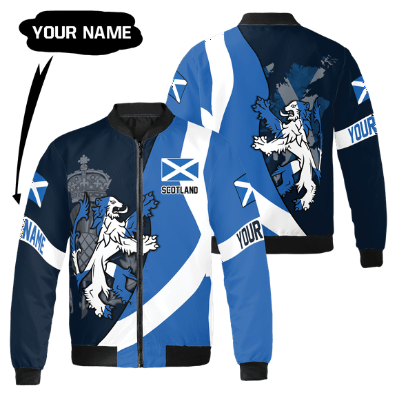 Lotusprinthandmade Personalized Scotland Pride Love Scotland All-over Print Bomber Jacket S-5XL Multicolor (S)