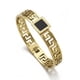thumbnail image 2 of Brazalete rígido de oro laminado con diseño de grecas, 2 of 8