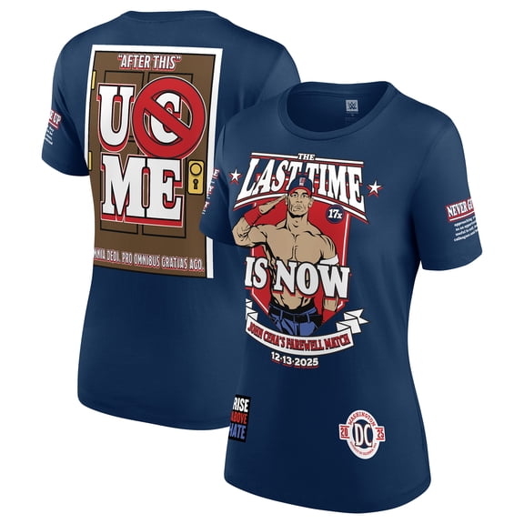 Women's Navy John Cena Farewell Tour 2025 Washington D.C. T-Shirt
