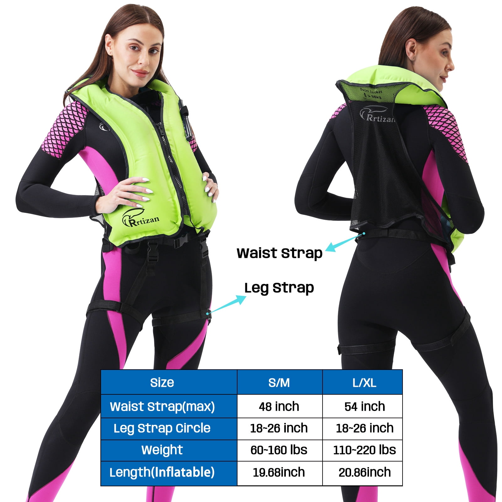 Adult Buoyancy Vest Life Jacket , High Buoyancy, Adjustable Straps, Lightweight Comfortable Quick-Drying Unisex for Boating Fishing Kayaking Swimming Water Sports, Orange