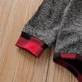 thumbnail image 7 of BLVB Newborn Baby Boy Girl Clothes Fall Winter Infant Outfits Long Sleeve Hoodie Romper with Red Plaid Pants Set, 7 of 7