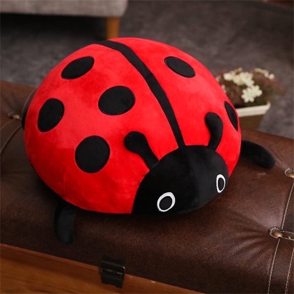 WYZCTTD Cute Plush Toy Soft Ladybug Ladybird Insect Hold Doll Pillow, Sofa Bed Decorations, Holiday Decorations (Red,15.7 inch)