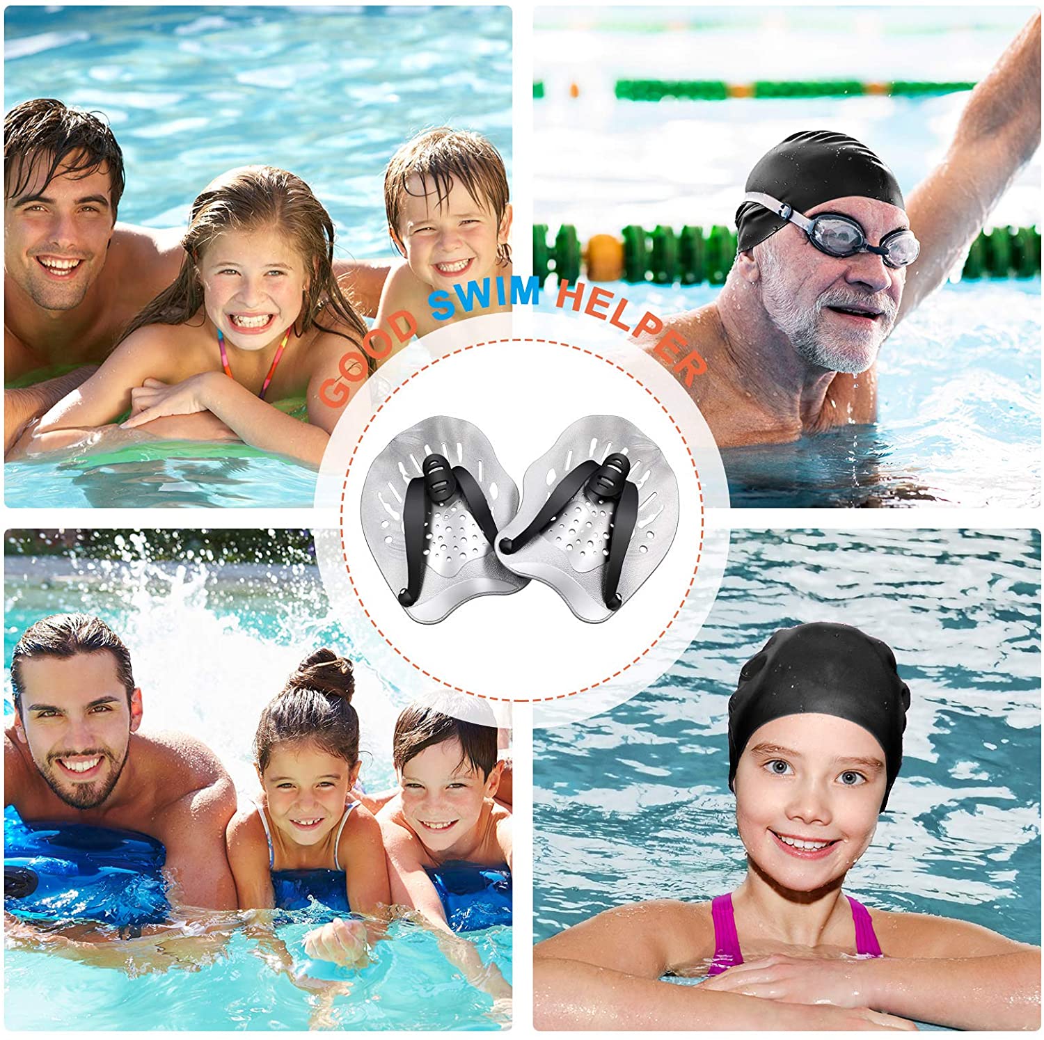 ty Swimming Hand Paddles, Swim Training 