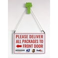 thumbnail image 3 of Please Deliver All Packages to Front Door Left Arrow - Bestylez Delivery Sign for Outdoor Use 12" * 8", 3 of 10