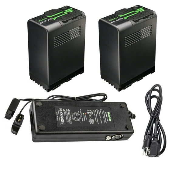 Kastar BP-A100 Battery 2 Pack and Dual D-Tap Charger for Canon C500 EF mount 4K Cinema Camera, EOS C500 PL 4K Cinema PL C 500 Camcorder, EOS C500 Mark II 6K Full-Frame Camera