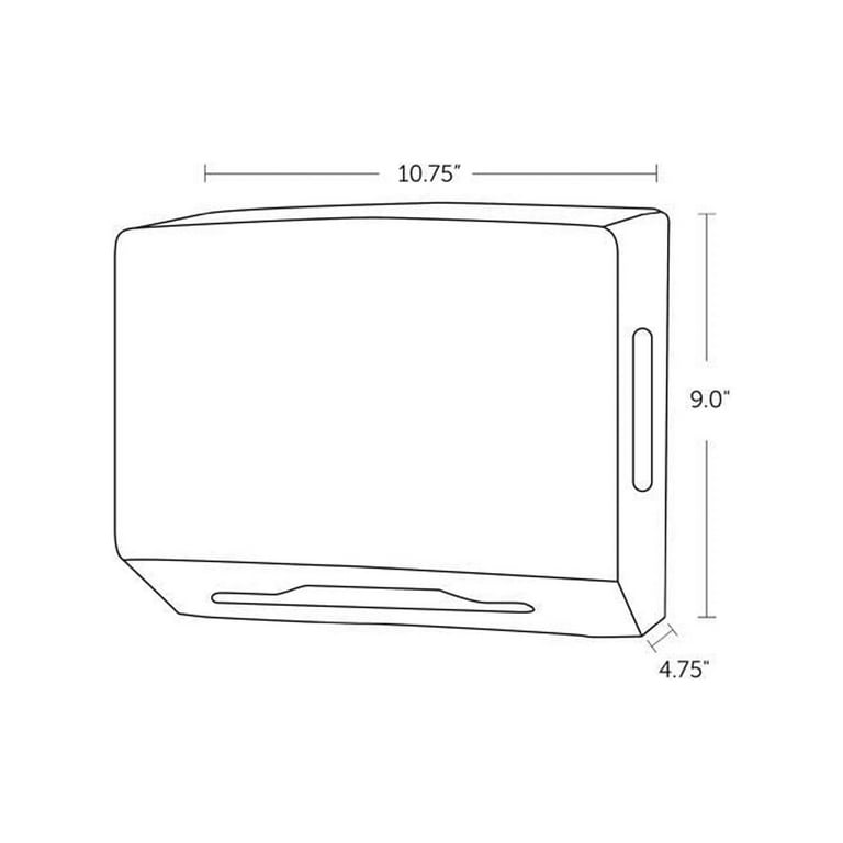 Scottfold Folded Towel Dispenser, 10.75 x 4.75 x 9, White Scottfold Folded Towel Dispenser, 10.75 x 4.75 x 9, White
