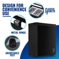 thumbnail image 4 of 3.6 Cu.ft Chest Mini Freezer with Wheels Deep Freezer for Bulk Storage Top Open Door 2 Removable Baskets 7 Modes Temperature for Home Apartment Kitchen Black, 4 of 9