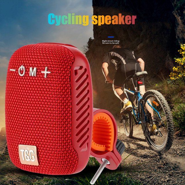 Altavoz exterior Radio FM portátil resistente al agua compatible con Bluetooth (rojo) Likrtyny Accesorios para bicicletas