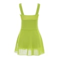 thumbnail image 2 of Linjinx Justaucorps de Danse Sans Manches pour Filles Dos Creux Robe Tutu Ballet Tenue Moderne Lyrique Type A Vert 170, 2 of 7