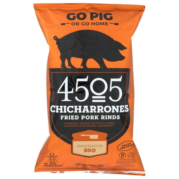 4505 Chicharrones Fried Pork Rinds, Smokehouse Bbq, 2.5 Oz. - Walmart.com