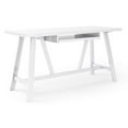 thumbnail image 1 of SIMPLIHOME Dylan SOLID WOOD Modern Industrial 60 inch Wide Home Office Desk, Writing Table, Workstation, Study Table Furniture in White, 1 of 5