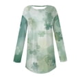 thumbnail image 3 of Wdfiry Womens St Patricks Day Shirts Long Sleeve Shamrock Clover Green Crew Neck Tee Shirts Lucky Tops Plus Size Graphic Casual Tunic Tops, 3 of 3