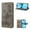 Gray, variant on TECH CIRCLE Embossed Butterfly Case for 2022 iPhone 14 (6.1") - Foldable Stand Lightweight Flip Cute Case (Black)