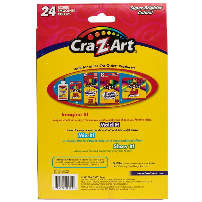 Cra-Z-Art Modeling Clay, 24 Brilliant Colors, Safe for Children