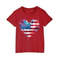 thumbnail image 5 of GERsome Unisex Kid's American Flag Short Sleeve T Shirts 4th of July Crew Neck Pullover Patriotic Tops, Toddler, Little Kids Boys, Girls, 9-10 Years, 5 of 6