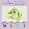 thumbnail image 2 of Warmies Junior 9” Frog Stuffed Animal, Microwavable Heated Plushies and Weighted Soft Plush Toys, 2 of 7