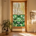 thumbnail image 2 of Window Privacy Film 19.7 x 19.7 Inch Removable Static Cling Tiffany Style Stained Glass Window Film Decorative Double-Sided Floral Window Clings for Home Office Living Room, Green1, 2 of 9