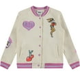 thumbnail image 2 of Looney Tunes Lola Bunny Varsity Bomber Jacket - Little and Big Girl Sizes 4-16, Ivory/Hot Pink, 10-12, 2 of 9
