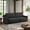 Black, variant on Serta Giles Modern Style Convertible Sofa, Cream Fabric
