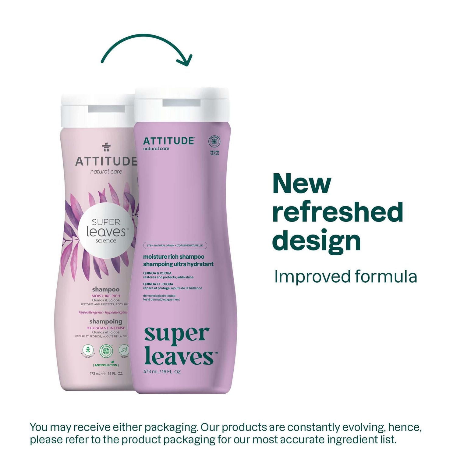 ATTITUDE super leaves, Moisture Rich Shampoo, Quinoa and Jojoba