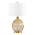 thumbnail image 2 of SEI Furniture Villanda Textured Glass Base Table Lamp in Gold/White, 2 of 3
