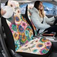 thumbnail image 3 of Uorisanigo Car Seat Cover, Soft 2-Pack Boho Flower Dragonfly Front Seat Covers Universal Fit for Most Vehicles, Summer Cool & Winter Warm, Easy Installation, Car Accessories, 3 of 7