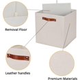 thumbnail image 3 of Storage Baskets for Shelves Closet Storage,Sturdy Home Organization Bins for Gifts Empty,Foldable Fabric Storage Cubes Baskets for Nursery Toys Towels Clothes Storage(Beige-4 Pack), 3 of 10