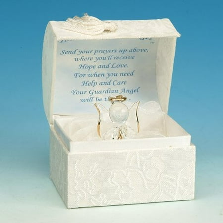 Angel Collectible Plate - Glass Guardian Angel Box Collectible Decoration Design Container Model