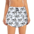 thumbnail image 2 of Balery Cow With Fresh Milk Pantalones cortos deportivos para mujer con forro y dos bolsillos, elásticos, para entrenamiento, gimnasio, yoga-XX-Large, 2 of 7