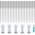 thumbnail image 1 of 100 PCS Sewing Machine Needles Universal Regular Point Needles for Singer Brother, Assorted Sizes HAX1 65/9, 75/11, 90/14, 100/16, 110/18 (Durable,Universal), 1 of 7