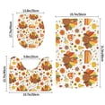 thumbnail image 2 of Bathroom Rugs Sets 3 Piece - Thanksgiving With Turkey Absorbent Non Slip Bath Mats, U-Shape Toilet Lid Cover, Contour Mat, Soft Washable Shower Mats Bath Rug Mat for Bathroom Tub Toilet, 2 of 7