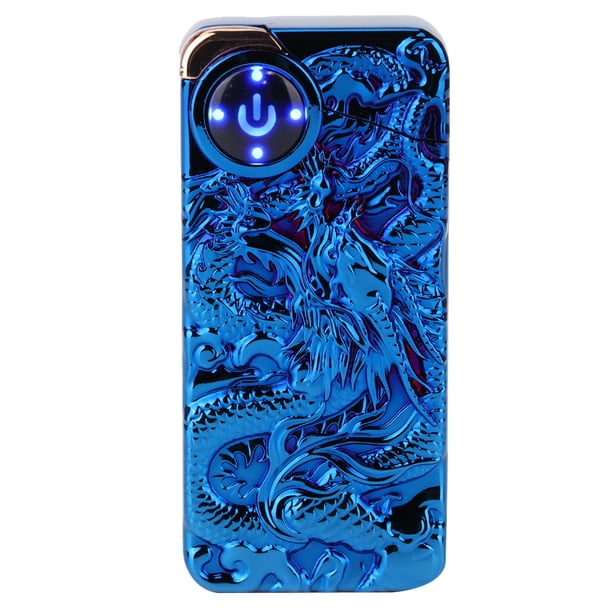 Encendedor de cigarrillos de pulso con sensor táctil de doble arco azul elegante