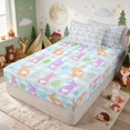 thumbnail image 3 of Erosebridal Bunny Zipper Twin Comforter Sets with Fitted Sheet and 2 Pillowcases for Boys Girls, Easter Eggs Zipper Bedding Set, Stars Reversible, 3 of 7
