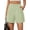 08 Light Green, variant on Airmenty Women's Elastic Waist Tailored Wide Leg Shorts with Pockets