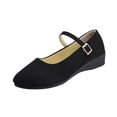 thumbnail image 2 of Miluxas Women's Mary Jane Flats Comfortable Dressy Ballet Flats Casual Round Toe Slip On office Work Woman Shoes Black 5.5(36), 2 of 9