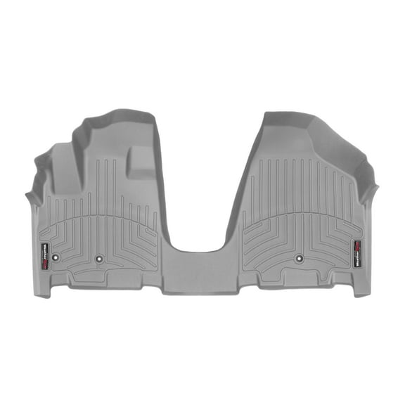 WeatherTech Custom Fit FloorLiners compatible with 2008-2012 Kia Sedona - 1st Row - Over The Hump, Grey
