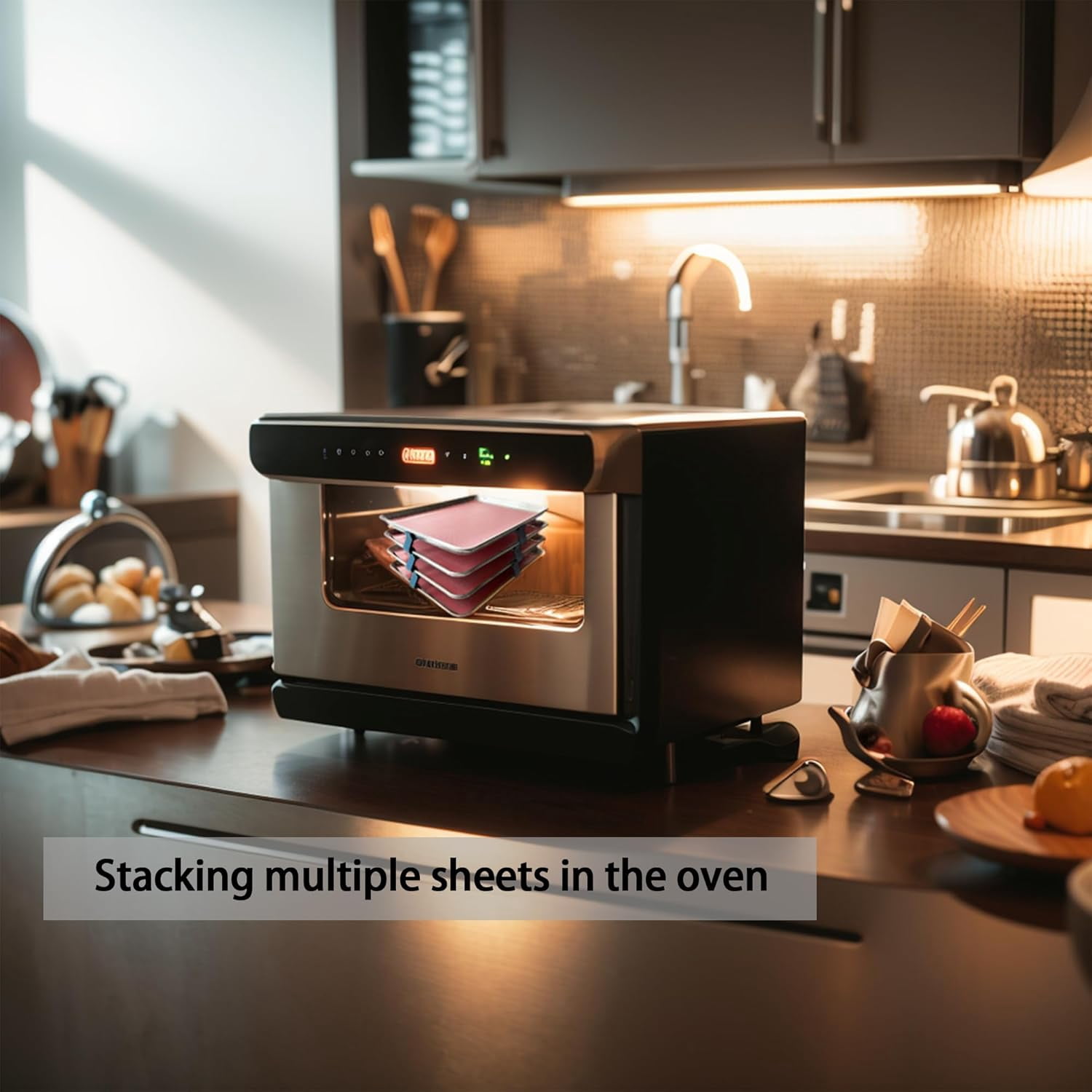 2024 New Baking Sheet Stackers: 12pcs Durable Cookie sheets Stackers, Tray Stackers for Oven Pan Pizza Pan