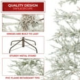 thumbnail image 5 of 7.5FT Pre-Lit Sparse Flocked Pine Artificial Holiday Christmas Tree, Warm White and Multicolor LED Lights with Sturdy Metal Stand, 5 of 7