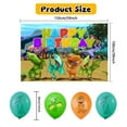 thumbnail image 3 of 32-Piece For Dinosaur Train Cartoon-Themed Birthday Party Decorations Set – Includes Backdrop, Cake Topper, 12 Cupcake Toppers, and 18 Balloons, 3 of 5