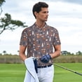 thumbnail image 3 of Fotbe Snowflake Fox Camiseta Polo de Golf para Hombre con Estampado – Camisa Deportiva Transpirable con Cuello Abotonado-XX-Large, 3 of 6