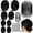 Black, variant on 63Pcs Hair Bun Maker Set with 8 pcs Hair Buns for Women, 10 Hair Nets Invisible, 40 U Pins, 5 Elastic Ties for Ballet, Work, Women
