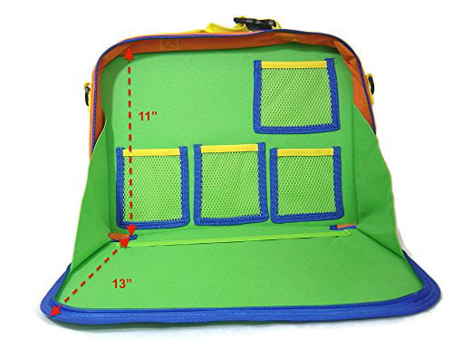 Great for Road Trips and Travel used as a Lap Tray Writing Surface or as Access to Electronics for Kids Age 3 My Specialty Shop K001-16 Kids Backseat Travel Tray Organizer Holds Crayons Markers an iPad Kindle or Other Tablet 