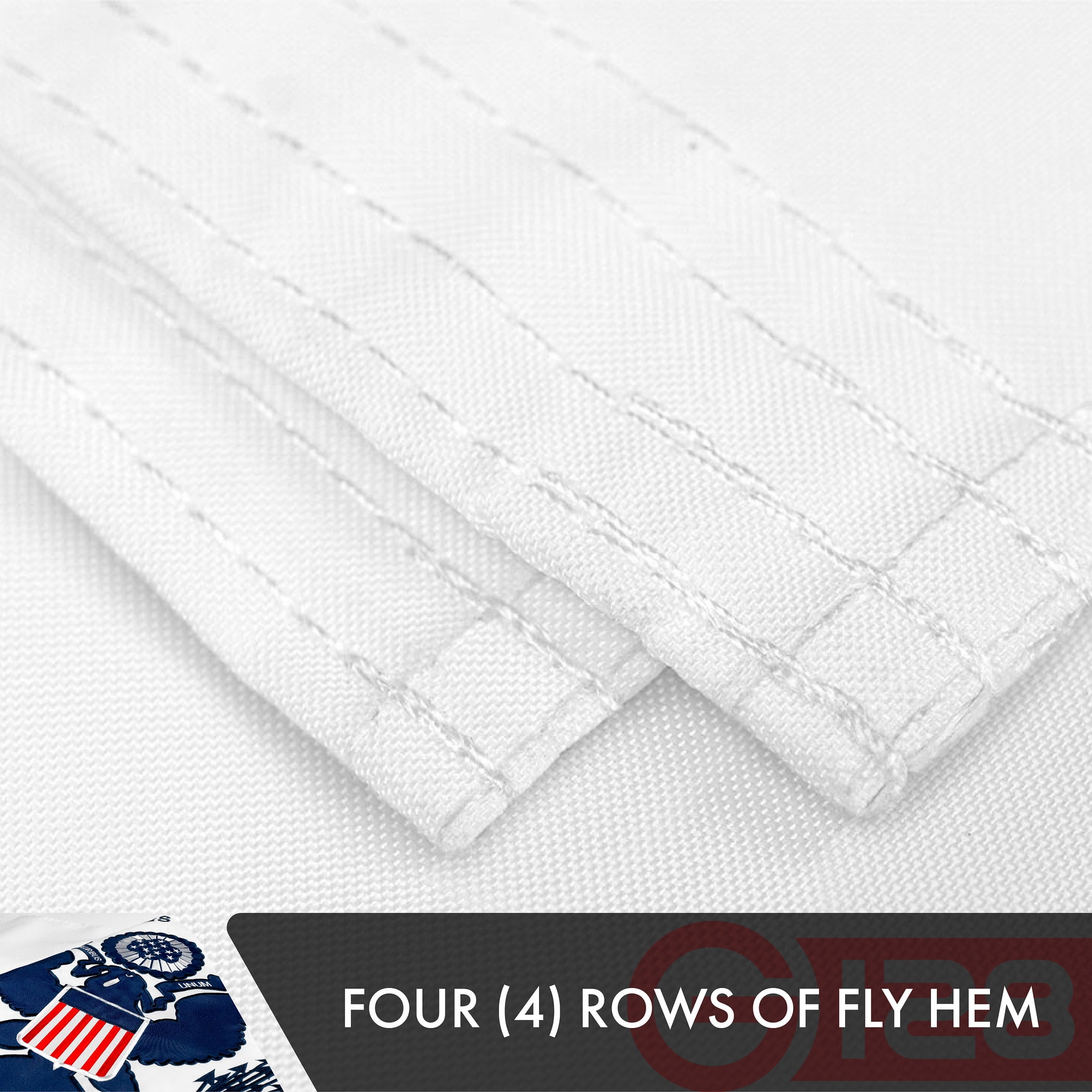 G128 - US Coast Guard Flag Double Sided 210D Embroidered 3x5 ft Flag with Brass Grommets