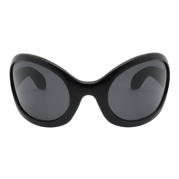 Pop Fashionwear Unisex Color Bug Eye Sunglasses Retro Rave Shades P501 Black Smoke Lens