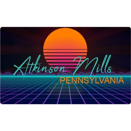 

Atkinson Mills Pennsylvania 4 X 2.25-Inch Fridge Magnet Retro Neon Design